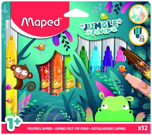 Przejdź do produktu Flamastry 12-kol. Jumbo Jungle Fever, Maped