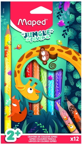 Przejdź do produktu Kredki trójkątne Jungle Fever Jumbo 12-kol., Maped