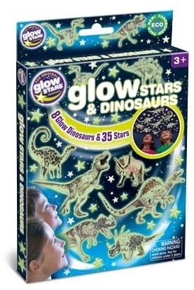 Przejdź do produktu NAKLEJ PLAST GWIAZDY I DINOZAURY SWIEC W CIEM