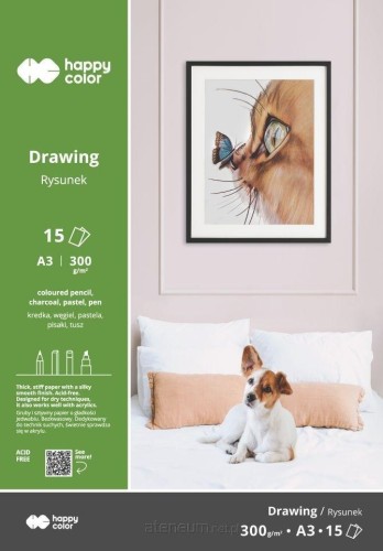 Przejdź do produktu Blok do rysunku  ART, 300g, A3, 15 ark, Hap