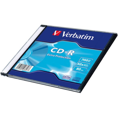 Przejdź do produktu Płyta CD-R slim Extra Protect 700MB x52 80min 43347, Verbatim