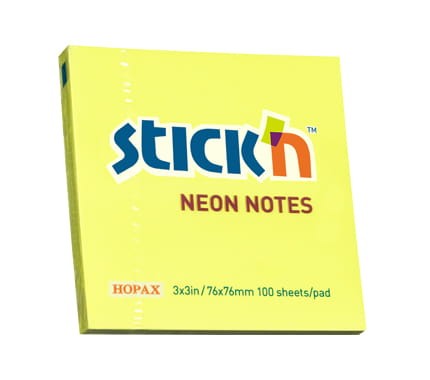 Przejdź do produktu Notes samoprzylepny 76 x 76 mm żółt-neon, Stick`n