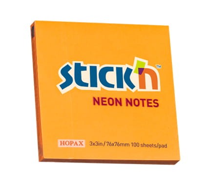 Przejdź do produktu Notes samoprzylepny 76 x 76 mm pomar-neon., Stick`n