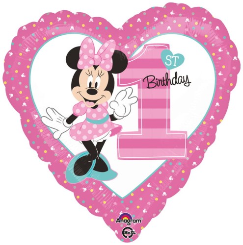 Przejdź do produktu Balon foliowy 18 cali HRT - Minnie Mouse 1'st Birt