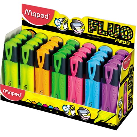 Przejdź do produktu Zakreślacze Fluo Peps różne kolory z displ., Maped