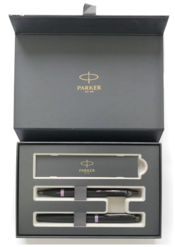 Przejdź do produktu Komplet IM Professionals Amethyst Purple pióro i długopis w etui, Parker