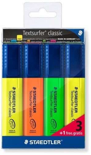 Przejdź do produktu Zakreślacze Textsurfer komplet 4-kol, Staedtler