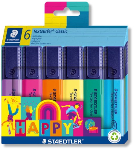 Przejdź do produktu Zakreślacze Textsurfer classic Happy, komplet 6-kol, Staedtler