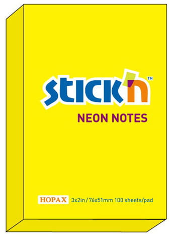 Przejdź do produktu Notes samoprzylepny 76 x 51 mm żółt-neon, Stick`n