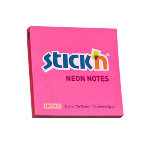 Przejdź do produktu Notes samoprzylepny 76 x 76 mm ciemnoróżowy -neon., Stick`n
