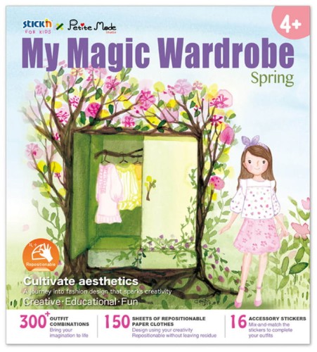 Przejdź do produktu Książeczka do zabawy, Moja magiczna garderoba, Wiosna, Stick`n