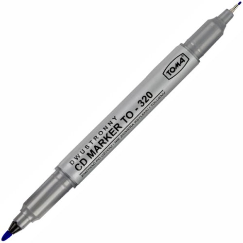 Przejdź do produktu Marker do płyt CD 320 dwustronny niebieski, Toma