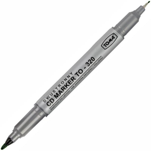 Przejdź do produktu Marker do płyt CD 320 dwustronny zielony, Toma