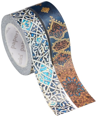 Przejdź do produktu Taśma ozdobna Washi 15mm x 10m Granada Turquoise & Safavid Indigo, Paperblanks