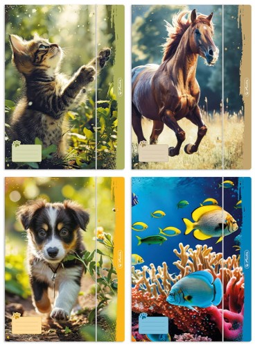 Przejdź do produktu Teczka rysunkowa A4 z gumką Animals, 9580507, Herlitz