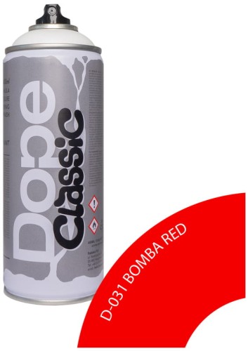 Przejdź do produktu Farba w sprayu 400ml Classic D-031 Bomba Red, Dope Cans