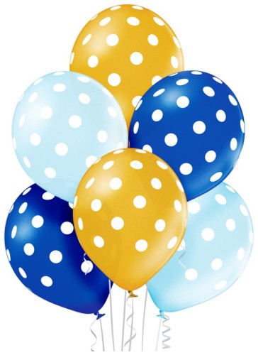 Przejdź do produktu Balony BNP50-327 metalizowane - kropki dla chłopca - op. 50 szt., Aliga