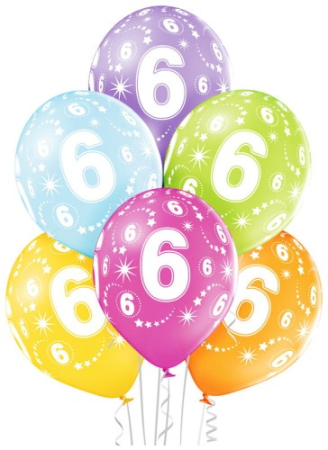 Przejdź do produktu Balony 6 urodziny, op. 6 szt., BN06-196, Aliga