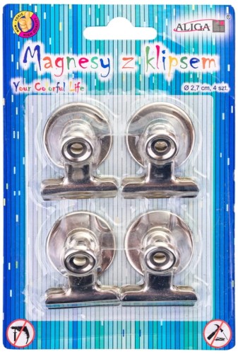 Przejdź do produktu Magnesy z klipsem 2,7 cm op. 4 szt. PH-5113, Aliga