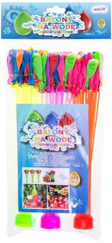 Przejdź do produktu Balony wodne 111 szt + nakrętka do nalewania wody, Aliga