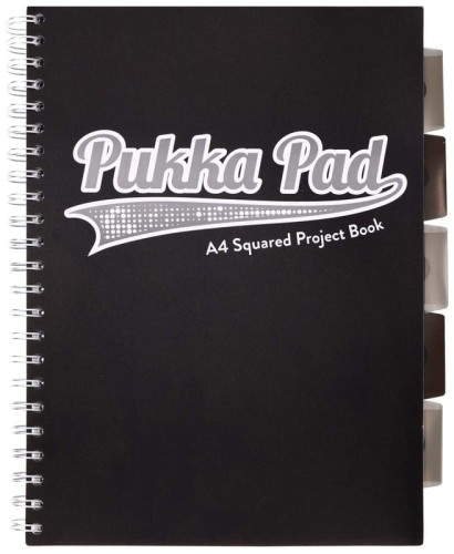 Przejdź do produktu PUKKA PROJECT BOOK BLACK & GREY A4 KRATKA CZARNY 100K 80G