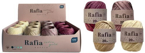 Przejdź do produktu Rafia na szpulce 20m Satin Gold, Interdruk