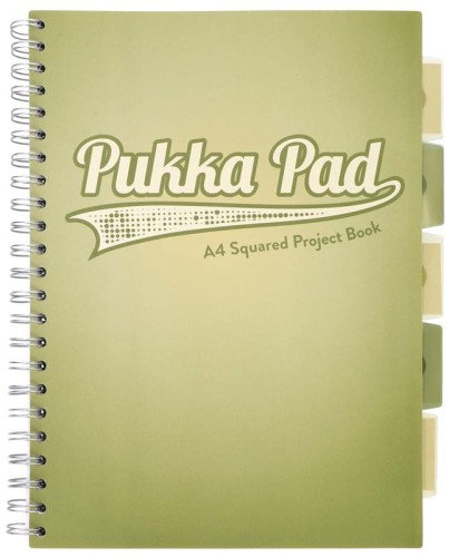 Przejdź do produktu PUKKA PROJECT BOOK OLIVE GREEN A4 KRATKA OLIWKOWY 100K 80G