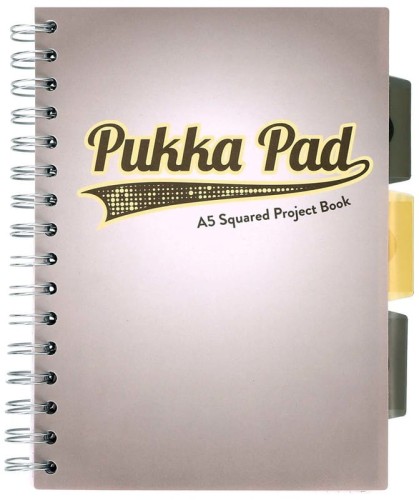 Przejdź do produktu PUKKA PROJECT BOOK GREY DESIGN A5 KRATKA SZARY 100K 80G