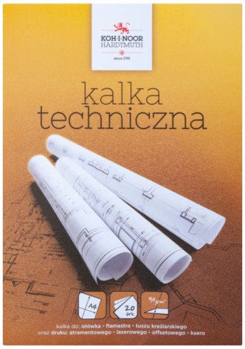Przejdź do produktu Kalka techniczna A4 90 g/m2 20 ark., Diamant Silh