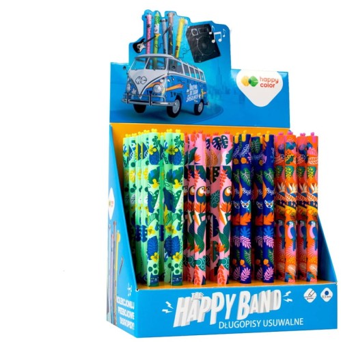 Przejdź do produktu Długopis wymazywalny 0,5mm niebieski Jungle, Happy Color