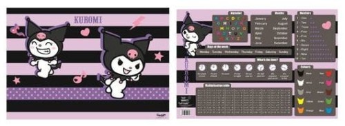 Przejdź do produktu Podkład szkolny na biurko obustronny 55x38cm Kuromi, St.Majewski