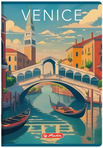 Przejdź do produktu Zeszyt A5 60 k. linia z marginesem Retro City, Herlitz