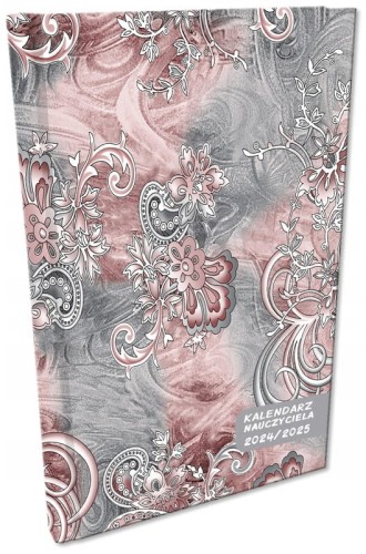 Przejdź do produktu Kalendarz A5 nauczyciela 24/25 tygodniowy + notatka Soft Touch paisley szare, EV-Corp