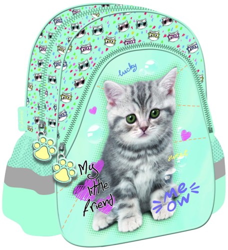 Przejdź do produktu Plecak przedszkolny D-1 My Little Friend mint Kitt