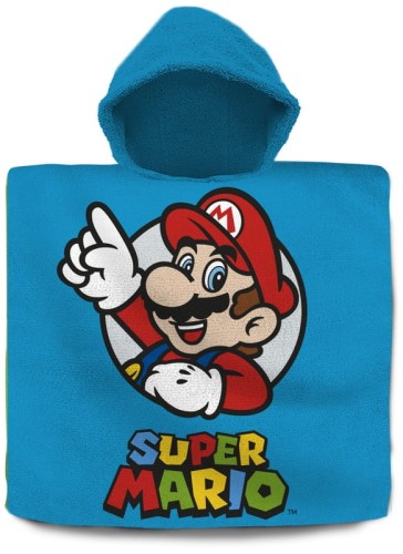 Przejdź do produktu Poncho kąpielowe bawełniane 60 x 120 cm Super Mario, Kids