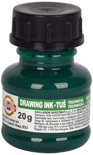 Przejdź do produktu Tusz kreślarski ziel. 20g. 141726, Koh-I-Noor
