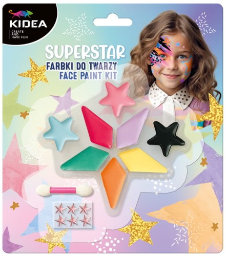 Przejdź do produktu FARBKI DO TWARZY GWIAZDA 8 KOLORÓW KIDEA 4468
