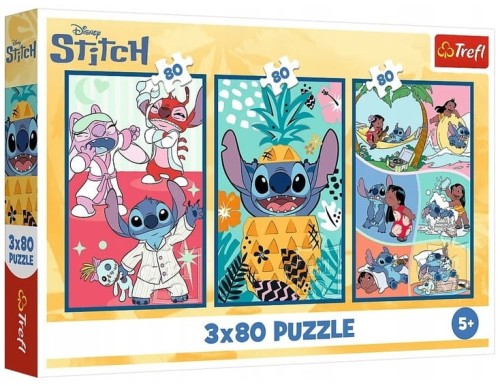 Przejdź do produktu Puzzle 3x80-el. Świat Stitcha / Disney Lilo&Stitch, Trefl