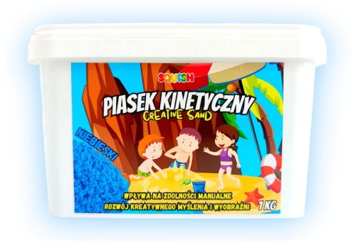 Przejdź do produktu Piasek kinetyczny 1 kg niebieski, Squish