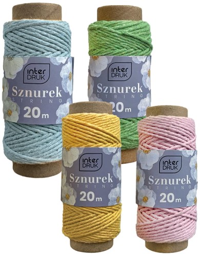 Przejdź do produktu Sznurek na szpulce 20m. Pastel, Interdruk
