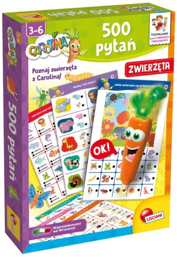 Przejdź do produktu Carotina 500 pytań Zwierzęta 10155 LISCIANI