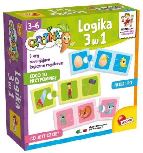 Przejdź do produktu LISCIANI CAROTINA Logika 3w1 3 gry rozwijające
