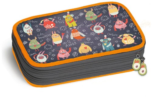 Przejdź do produktu 1849-0290  Piórnik dwusuwakowy Cute monsters