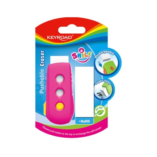 Przejdź do produktu Gumka uniwersalna KEYROAD Smile 1+1 blister mix kolorów KR971846