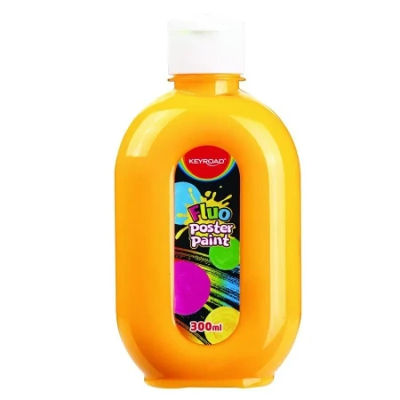 farba-plakatowa-keyroad-fluorescencyjna-300ml-butelka-neonowa-pomaranczowa.webp