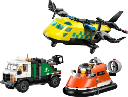 LEGO CITY 60505 Zestaw z samolotem, ciężarówką serwisową i poduszkowcem.webp