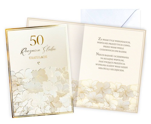 Przejdź do produktu Karnet V-113 Rocznica ślubu 50