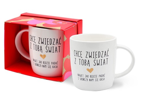 Przejdź do produktu Kubek TOP-009 Chcę zwiedzać z Tobą świat, Walentynki
