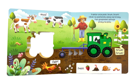 Wnetrze-dzwiekowej-ksiazeczki-Brum,-brum.-Traktor-przedstawiajaca-silikonowy-traktor---panel-dzwiekowy---wraz-z-krowkami-i-panem-gospodarzem..webp