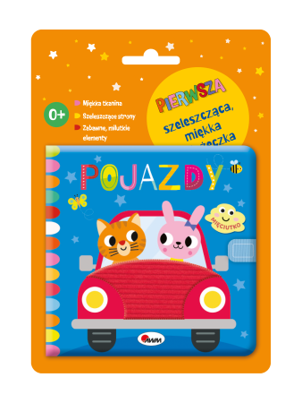 Okladka-ksiazeczki-Mieciutko.-Pojazdy-przedstawiajaca-zwierzatka-w-samochodzie-z-sensoryczna-maska.-Materialowa-ksiazeczka-przytwierdzona-jest-do-tekturki..webp